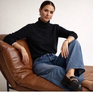 Rag & Bone100% Cashmere Black Turtleneck Sweater